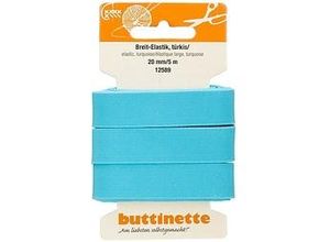 4058896097853 - Gummiband Breit-Elastik türkis Breite 20 mm Länge 5 m