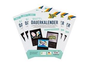 4058896128199 - Dauerkalender schwarz 21 x 297 cm 5 Stück