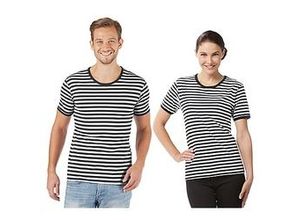 4058896136125 - Kurzärmeliges Ringelshirt Black Stripes unisex