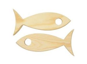 4058896138327 - Reagenzglashalter Fisch aus Holz 17 x 5 x 2 cm 2 Stück