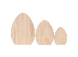 4058896139157 - Eier aus Holz 9 cm 125 cm und 16 cm 3 Stück