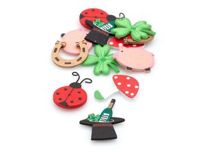 4058896144687 - Streuteile Glücksmotive 3 cm 12 Stück