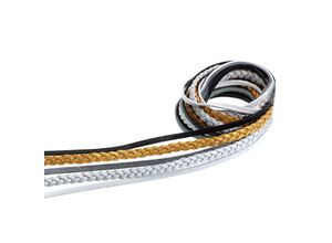 4058896147510 - Lederbänder-Mix gold-schwarz 2–3 mm