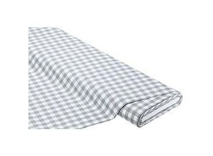 4058896173175 - Buntgewebtes Vichykaro 1 x 1 cm grau weiß