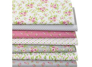 4058896275374 - Patchwork- und Quiltpaket Rosen rosa grün