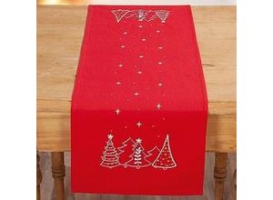 4058896284826 - Stickläufer Tannenwald modern