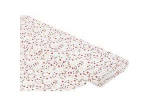 4058896287995 - Baumwollstoff Blätter und Kristalle Mona weiß-color