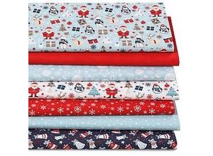 4058896289890 - Patchwork- und Quiltpaket X-mas hellblau rot dunkelblau