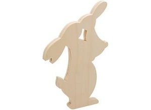 4058896300007 - Hase mit Häschen aus Holz 30 cm