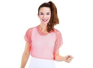 4058896304678 - Kurzes Netzshirt neonpink