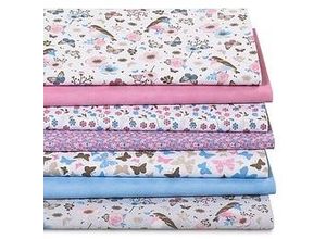 4058896305446 - Patchwork- und Quiltpaket Rotkehlchen Sommer rosa hellblau