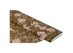 4058896307938 - Viskose-Blusenstoff   Crêpe Blumen braun-color