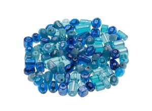 4058896308577 - Glasperlenmix blau 8–22 mm 100 g