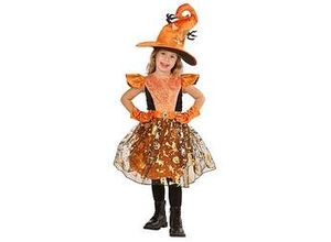 4058896308898 - Kinder-Kleid Hexe orange schwarz