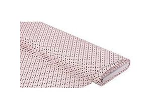 4058896314646 - Baumwollstoff Tupfen Mona weiß rot sekt 4 mm Ø