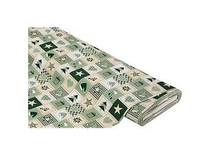 4058896316459 - Baumwollstoff Patchwork Mona sekt grün weiß