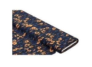 4058896316800 - Viskose-Blusenstoff   Javanaise Blumen blau orange