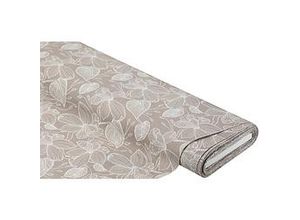 4058896320357 - Viskose-Blusenstoff   Javanaise Blumen taupe weiß