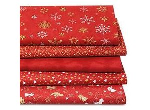 4058896321262 - Patchwork- und Quiltpaket Christmas rot gold