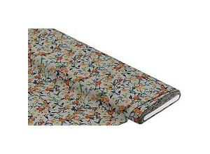 4058896323372 - Crêpe Blumenranken grau orange grün 4058896323372 - Crêpe Blumenranken grau orange grün