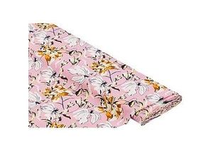 4058896326670 - Blusenstoff Soft Touch Blumen rosa-color