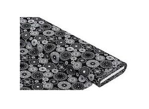 4058896326960 - Baumwollstoff Mandala Mona schwarz weiß