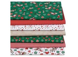 4058896327158 - Patchwork- und Quiltpaket Weihnacht Rentier grün rot