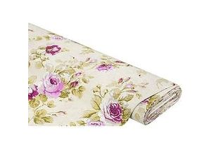 4058896330745 - Dekostoff Rosen Mila Lorena natur lila