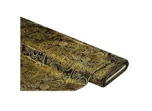 4058896333999 - Jacquard Blumen Paisley schwarz gold