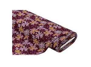 4058896335320 - Alpenfleece Blumen weinrot-color