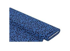 4058896335412 - Crêpe Blumen royalblau schwarz