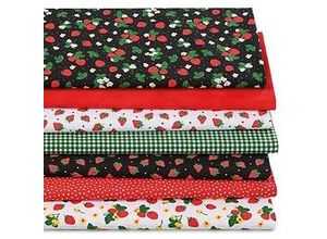 4058896336013 - Patchwork- und Quiltpaket Erdbeerzeit rot grün