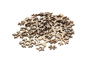 4058896342755 - Streuteile Sterne und Schneeflocken natur 2–4 cm 48 Stück