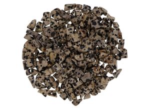 4058896346432 - Halbedelsteinperlen Dalmatinerjaspis beige-schwarz 5–10 mm 50 g