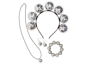 4058896348788 - Set Disco-Kugel silber 5-teilig