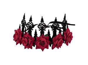 4058896349532 - Stirnschmuck Krone schwarz rot