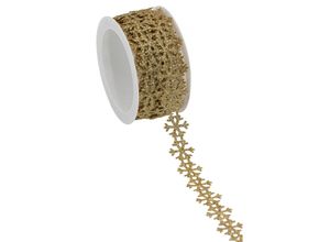 4058896349662 - Glitzerband Schneeflocke gold 20 mm 5 m 4058896349662 - Glitzerband Schneeflocke gold 20 mm 5 m