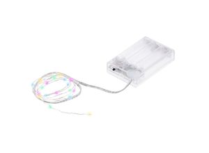 4058896352006 - LED Micro-Lichterkette mit Batteriekasten und Timer pastell 40 LEDs