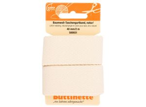 4058896359029 - Baumwoll-Taschengurtband natur Breite 4 cm Länge 2 m