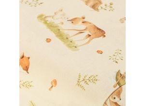 4058896365068 - Baumwollstoff Waldtiere natur-color