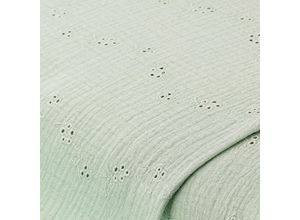 4058896371939 - Musselin Doppel-Gaze bestickt eukalyptus