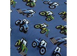 4058896372257 - Baumwoll-Jersey-Digitaldruck „Traktor“ mit Elasthan blau-color