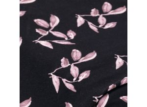 4058896375937 - Weicher Elastik-Jersey „Blätter“ mit Peach-Finish schwarz-color