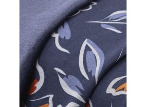 4058896376859 - Sweatstoff Blumen mit weich gerauter Innenseite blau-color