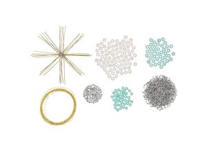 4058896382041 - Drahtschneeflocken-Set weiß-silber-türkis 5 Stück 4058896382041 - Drahtschneeflocken-Set weiß-silber-türkis 5 Stück