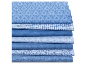 4058896382454 - Patchwork- und Quiltpaket Grafik jeans weiß