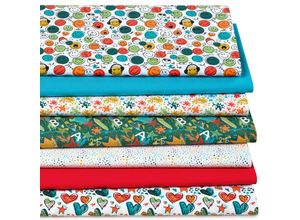 4058896390640 - Patchwork- und Quiltpaket Digitaldruck „Happy time“ weiß-color