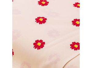 4058896394921 - Viskose-Blusenstoff   Javanaise Blumen natur rot