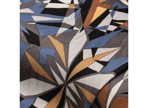 4058896396789 - Blusen-Satin Grafisch blau grau