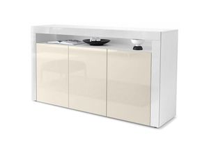 4058905007460 - Sideboard Anrichte Kommode Schrank Valencia in Weiß - Hochglanz & Naturtöne - Creme Hochglanz Weiß Hochglanz - Creme Hochglanz Weiß Hochglanz 4058905007460 - Sideboard Anrichte Kommode Schrank Valencia in Weiß - Hochglanz & Naturtöne - Creme Hochglanz Weiß Hochglanz - Creme Hochglanz Weiß Hochglanz